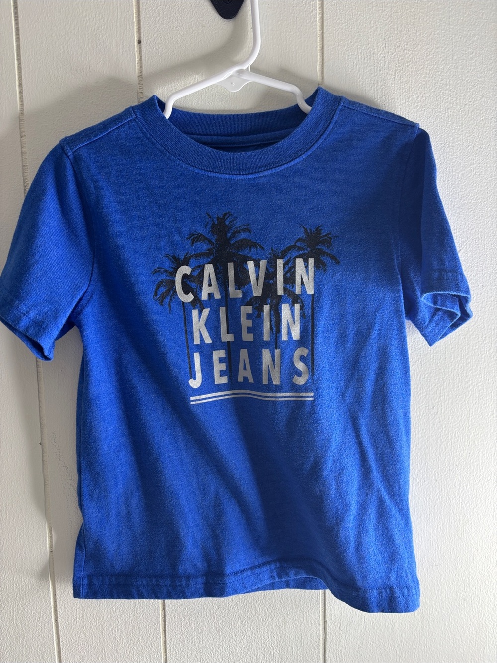 475 - Calvin Klein Jeans Royal Blue Logo Palm Tee